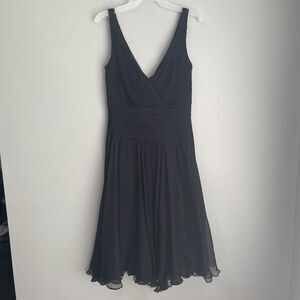 Tadashi Shoji Collection Silk Cocktail Party Dress Size 10 Pleated Chiffon